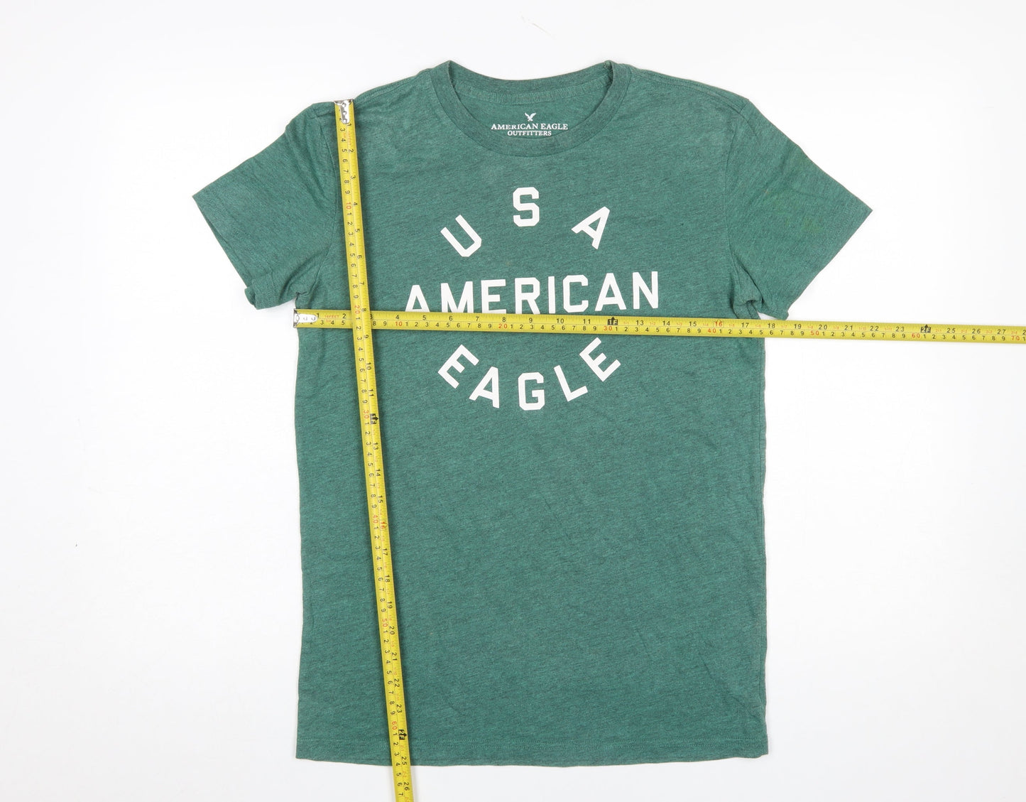 American Eagle Outfitters Men's Green USA Graphic T-Shirt XS