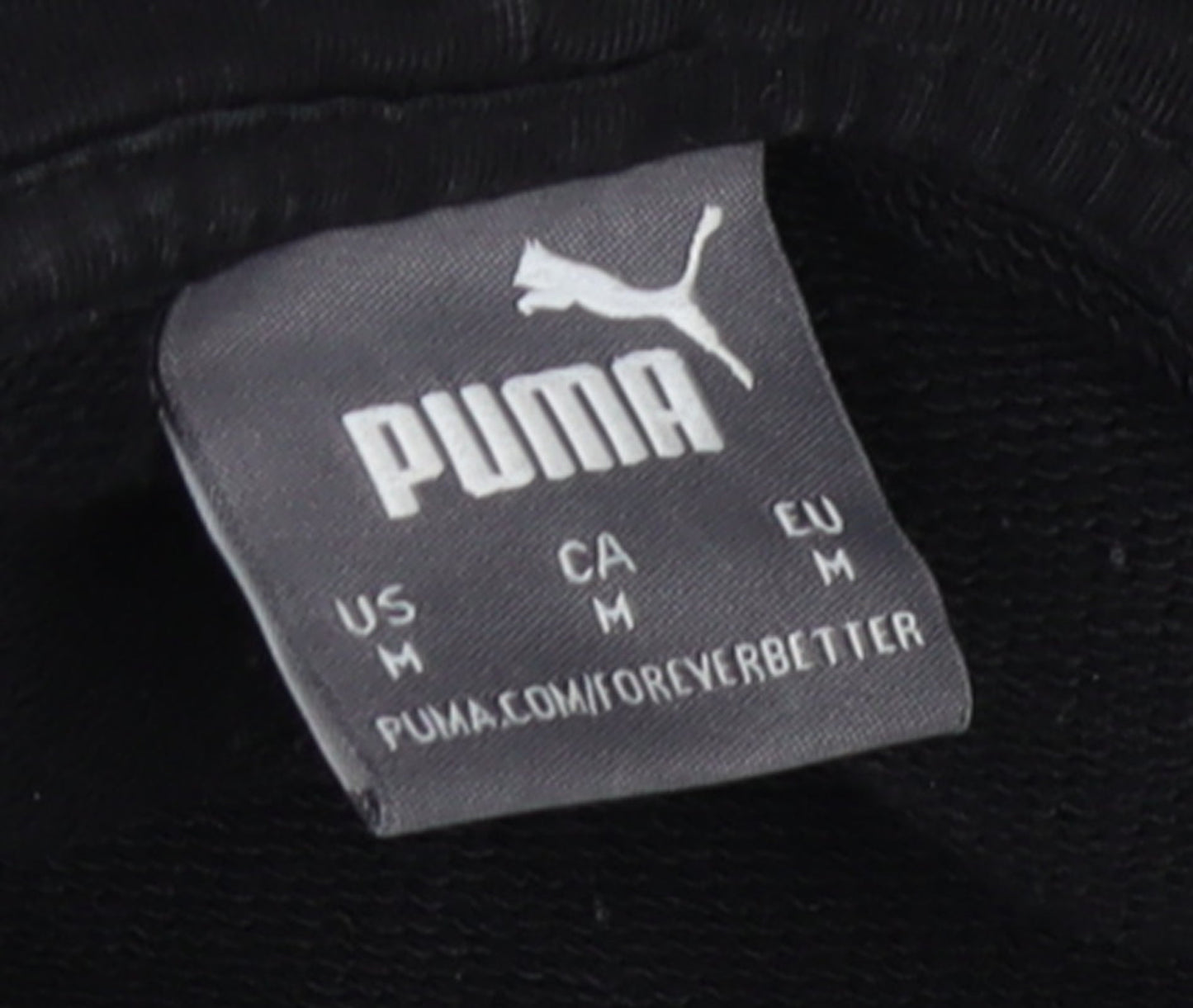 Puma Mens Black Medium Pullover Hoodie with Logo and Drawstring