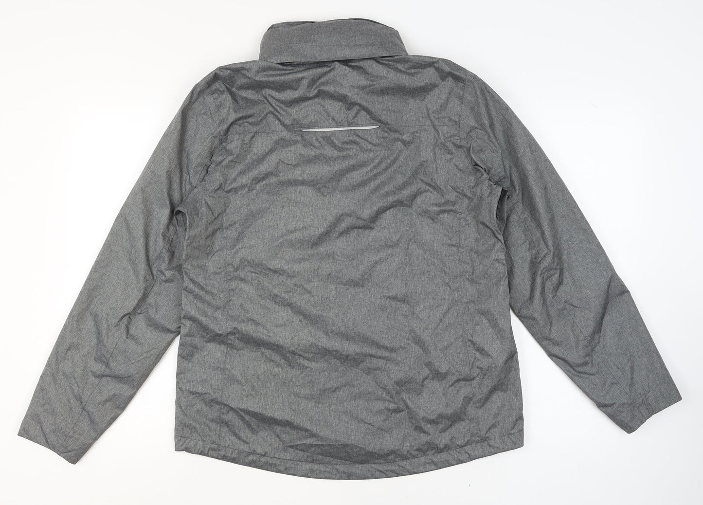 Crivit Men’s Grey Waterproof Windproof Mid-Length Outdoor Jacket Size M