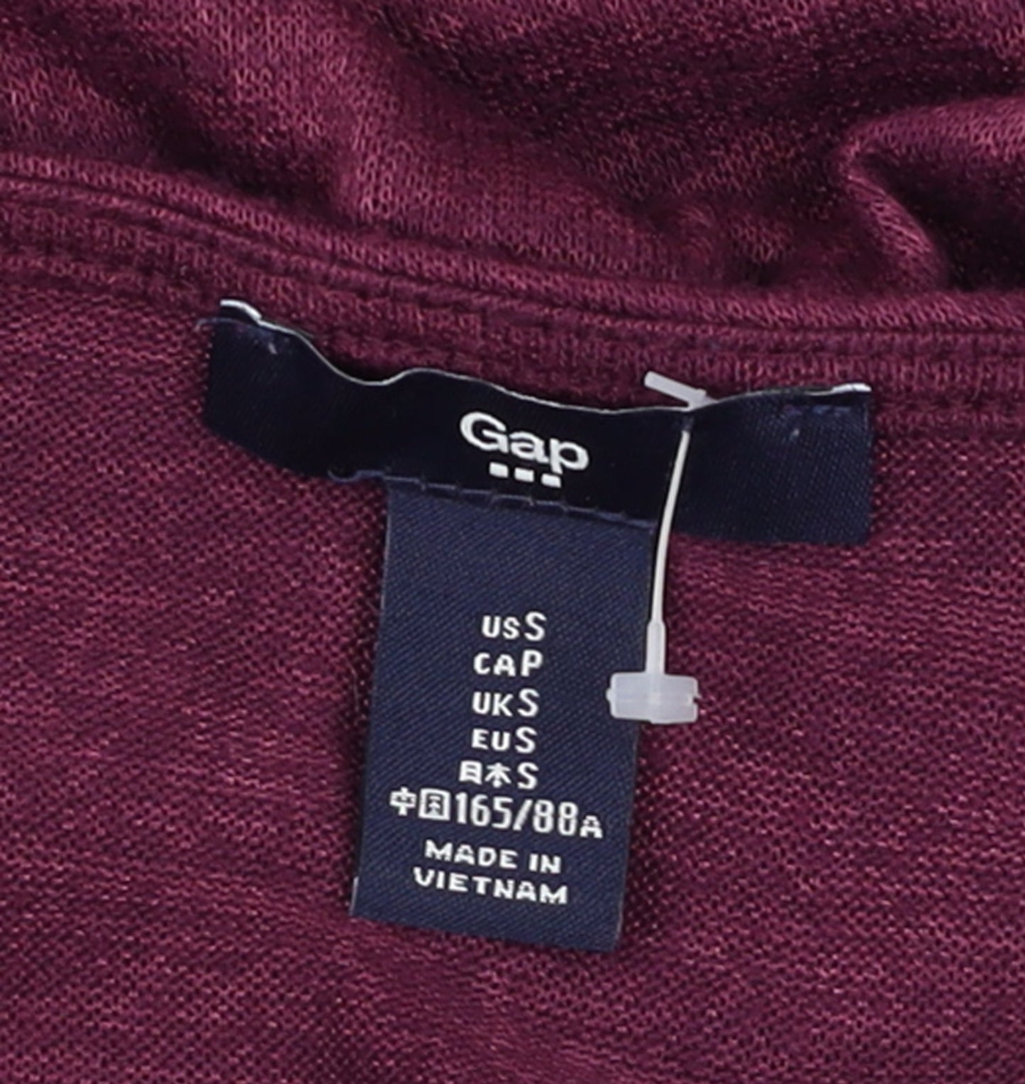 Gap Women's Purple Wrap V-Neck Long Sleeve Jersey Top Size S