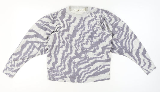 Ted Baker Women's Grey Animal Print Balloon Sleeve Jumper XS