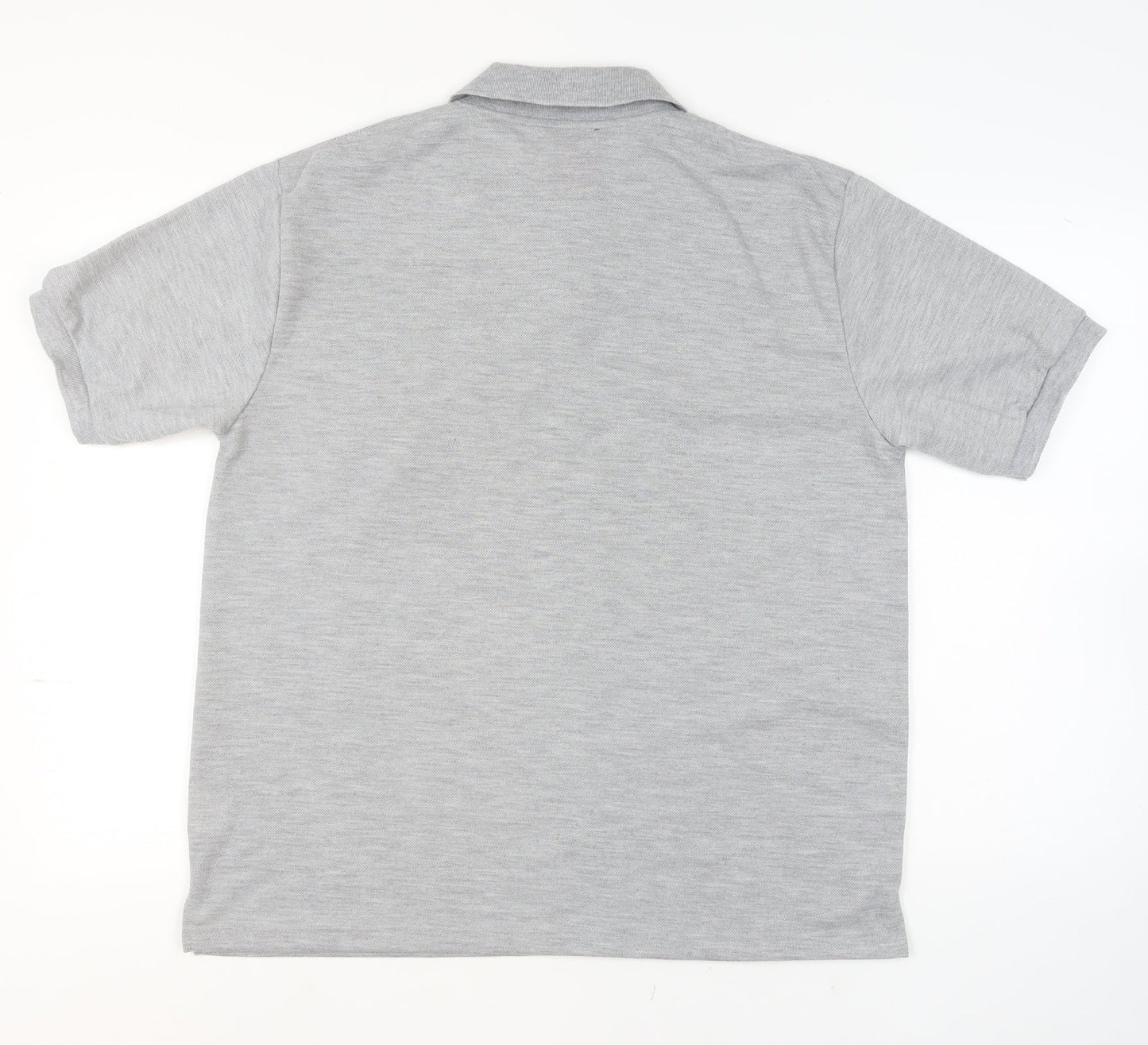 Ice Polo Men's Grey Cotton Blend Short Sleeve XL Polo Shirt