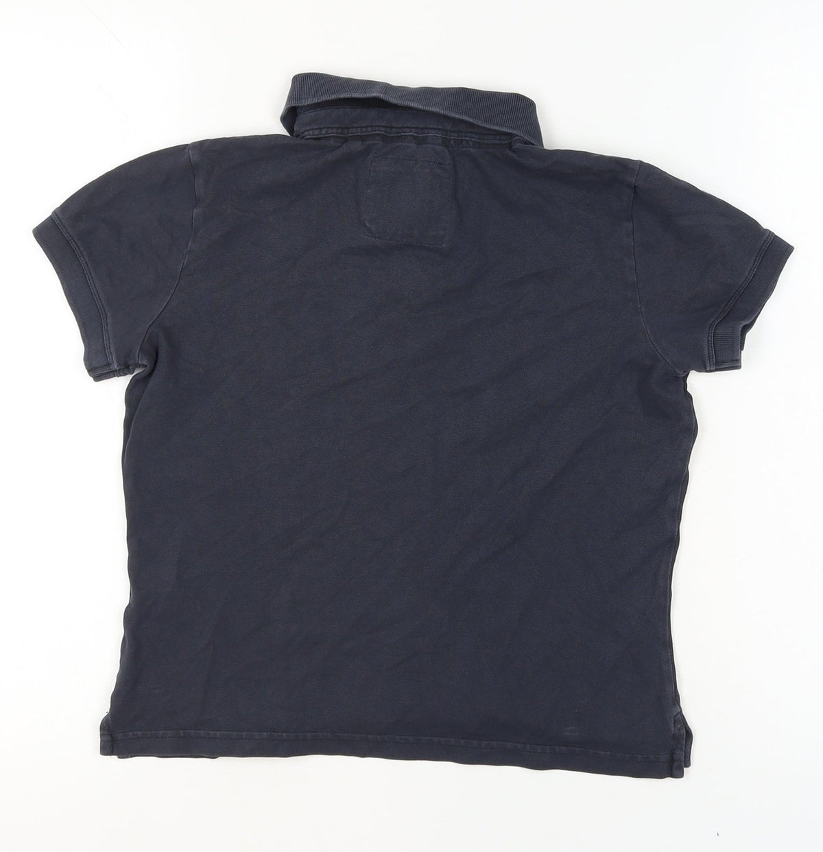 Superdry Boys Blue Polo Shirt Size L Slim Fit Vintage Logo