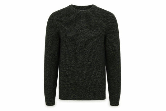 New Look Men Green Chunky-Knit Crew Neck Jumper XS
