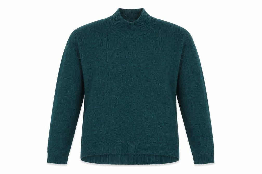 FatFace Women Green Mock Neck Knit Jumper Size 10
