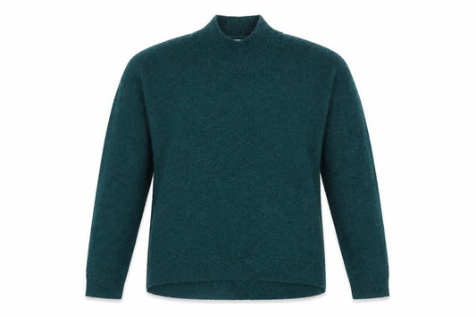 FatFace Women Green Mock Neck Knit Jumper Size 10