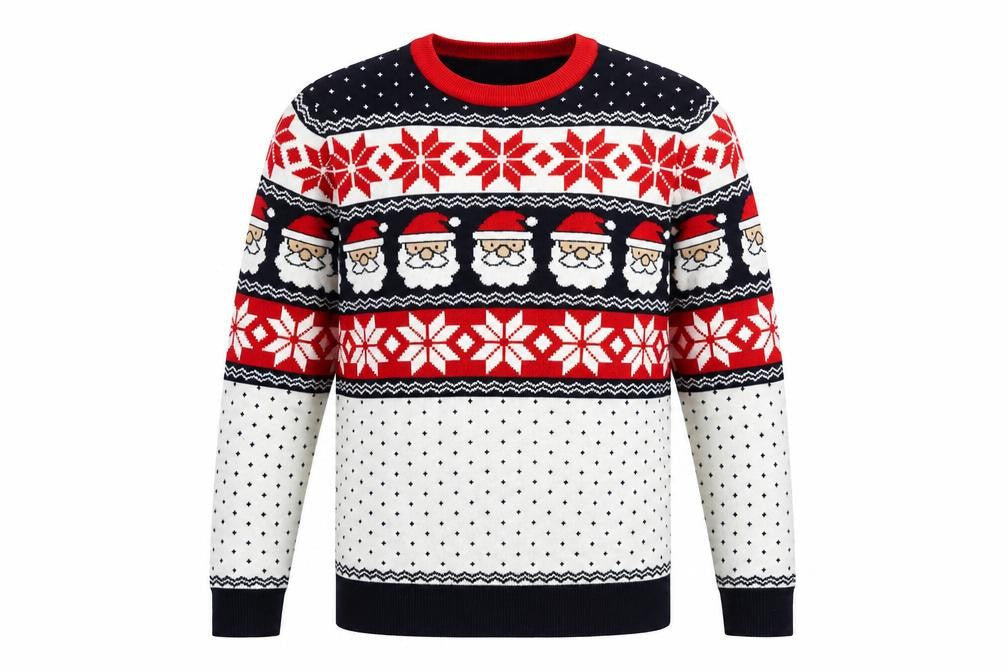 Men’s Large Multicoloured Christmas Santa Fair Isle Jumper