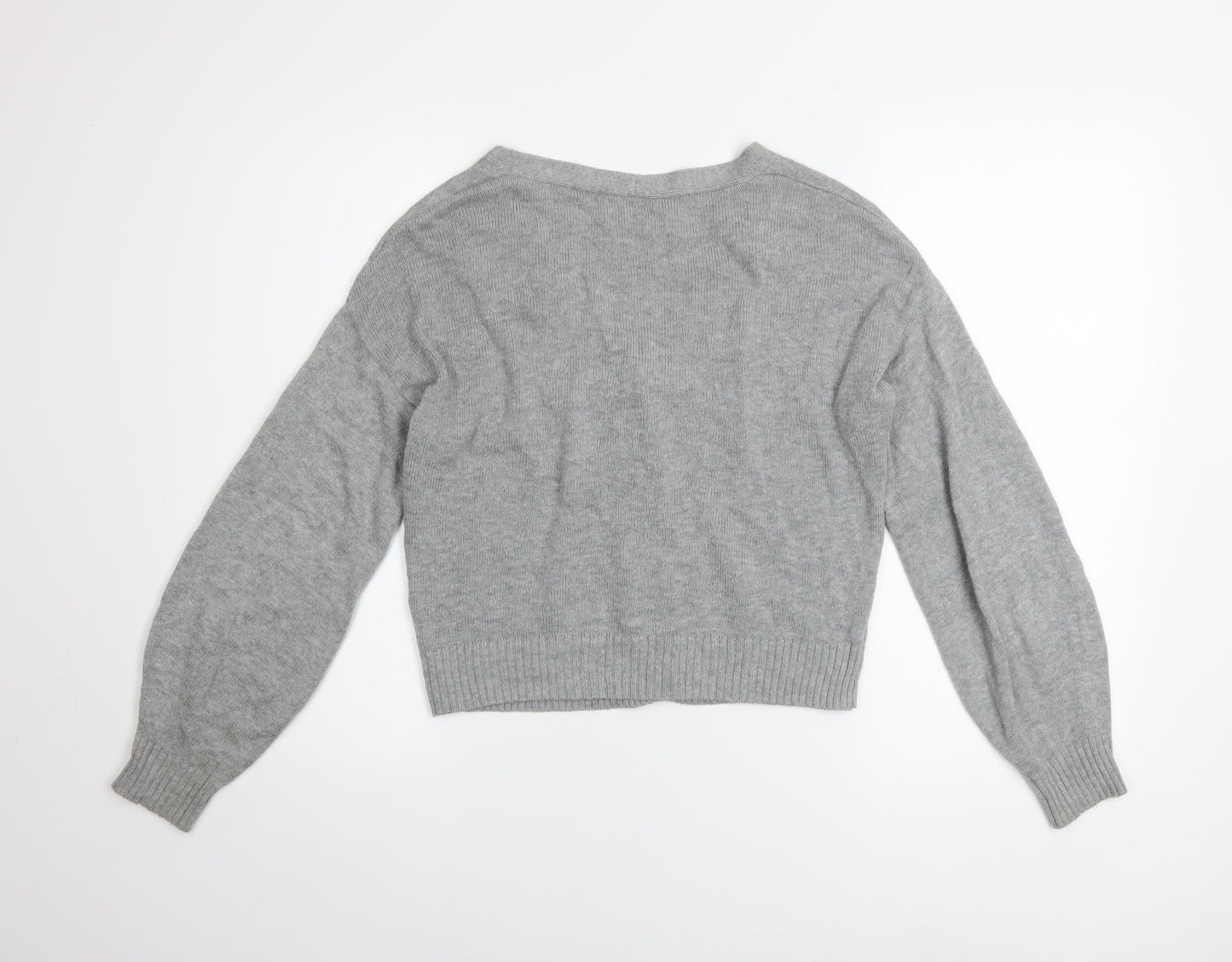 Hollister Womens Grey Cardigan XXS Cotton Nylon Viscose Knit