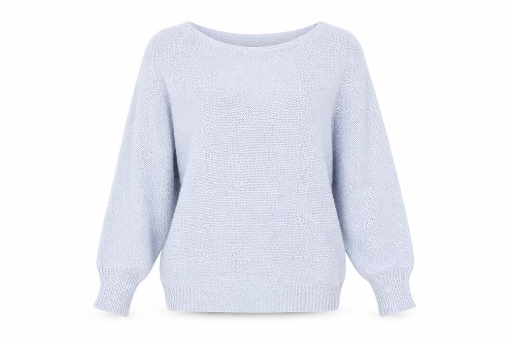 Nina Murati Women Blue Open-Knit Lightweight Pullover Jumper S
