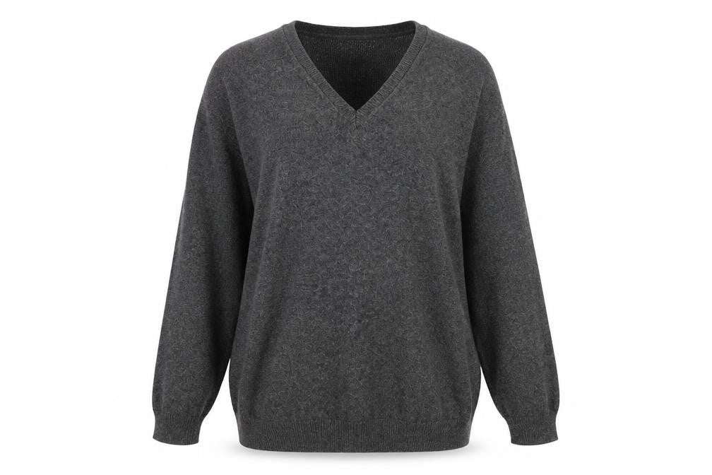 Next Women’s Grey V-Neck Long Sleeve Pullover Jumper Size 12