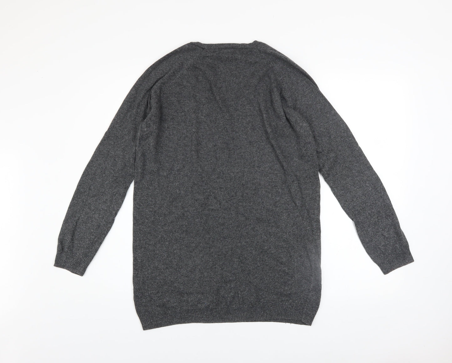 Next Women’s Grey V-Neck Long Sleeve Pullover Jumper Size 12