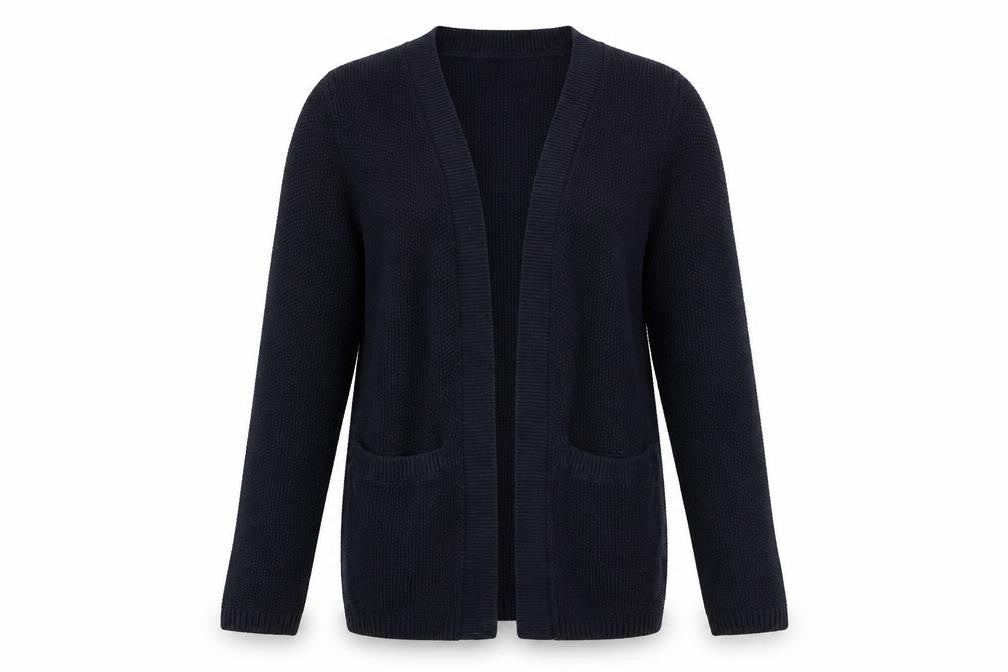 Hobbs Women’s Blue Cotton Knit Long Sleeve Open Cardigan XS
