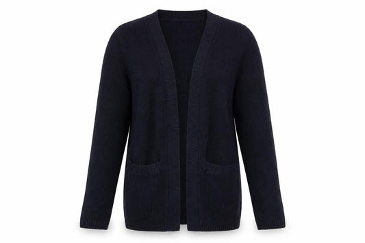 Hobbs Women’s Blue Cotton Knit Long Sleeve Open Cardigan XS