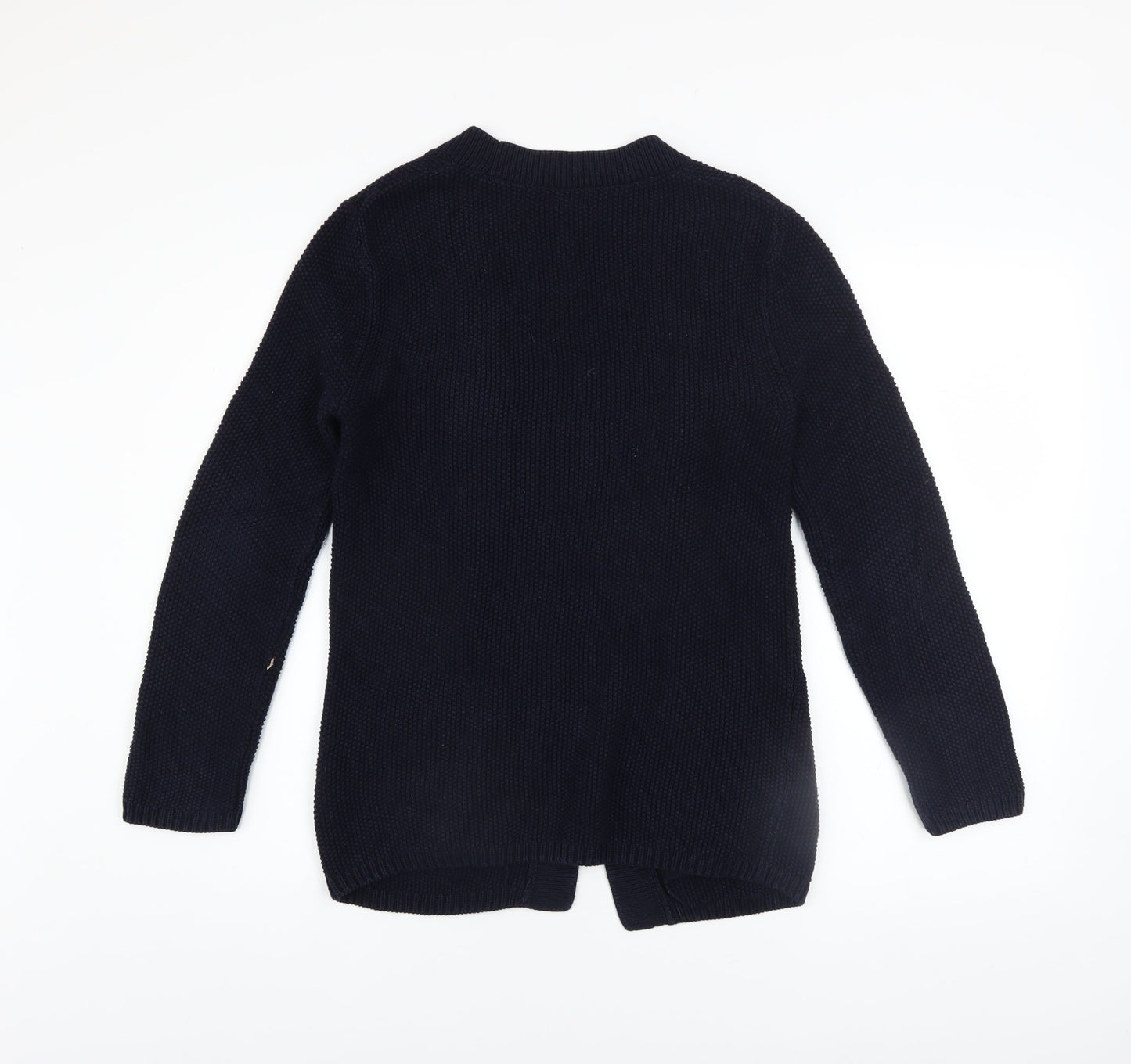 Hobbs Women’s Blue Cotton Knit Long Sleeve Open Cardigan XS