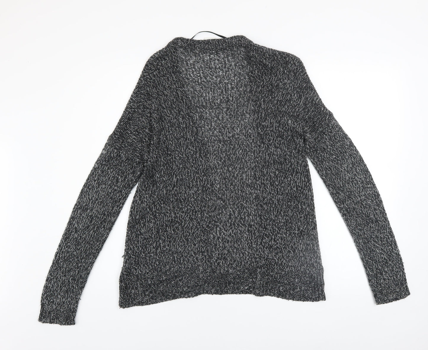 Vero Moda Women's Grey Knit Open Front Long Sleeve Cardigan Size S