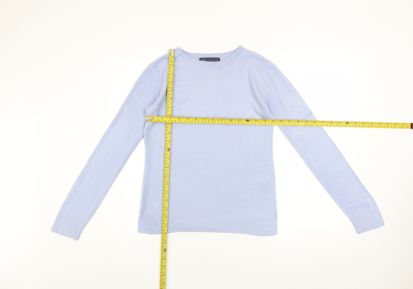 Marks and Spencer Women’s Blue Crew Neck Pullover Jumper Size 6