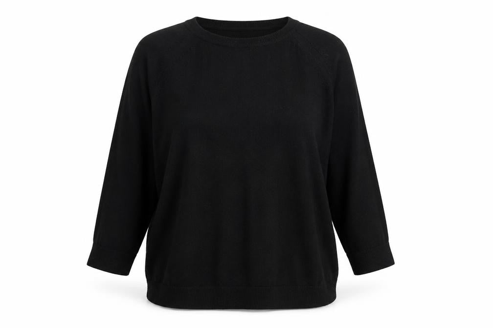 Philosophy Women’s Black Rayon Knit Crew Neck Pullover Jumper L