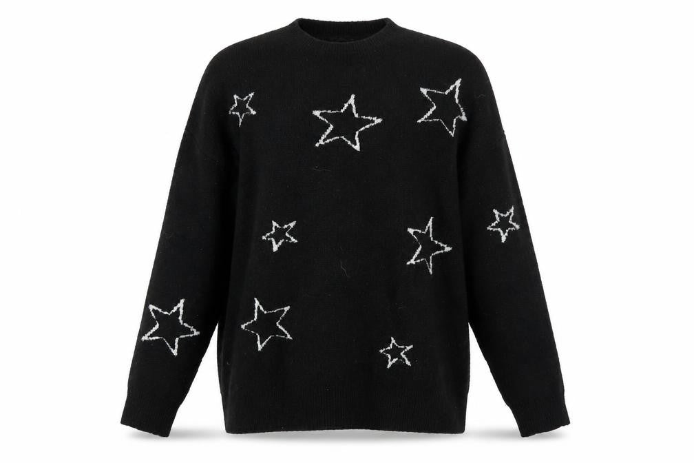 Marks & Spencer Women's Black Star Knit Jumper L