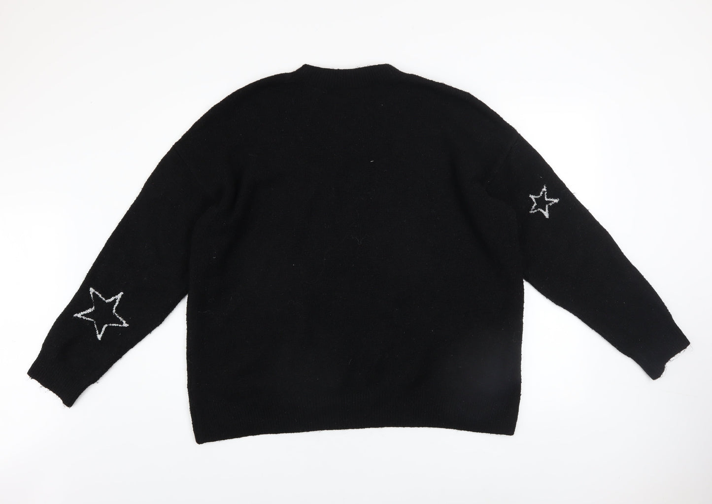 Marks and Spencer Women's Black Star Knit Jumper L
