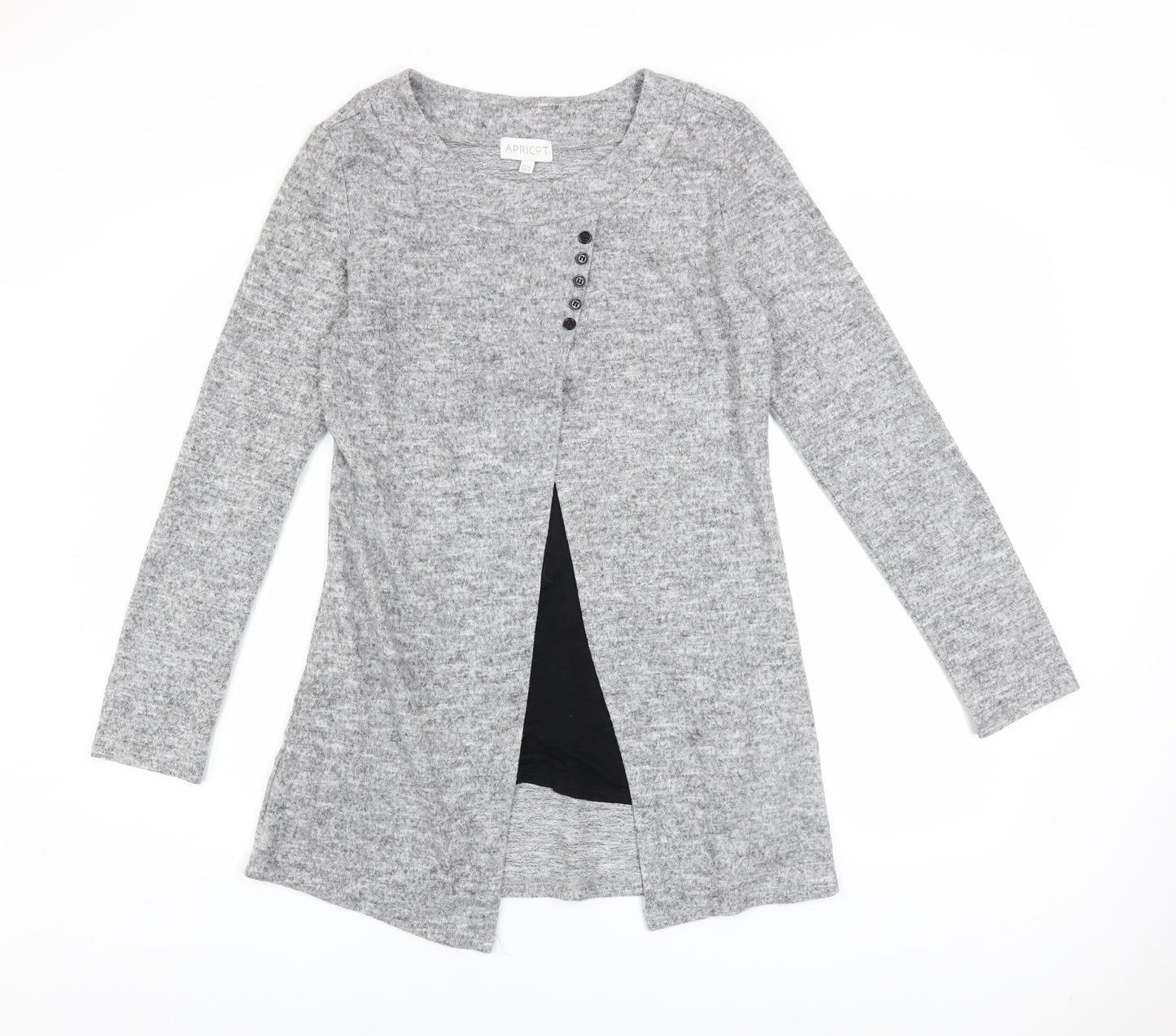 Apricot Womens Grey Long Sleeve Knit Cardigan UK 10
