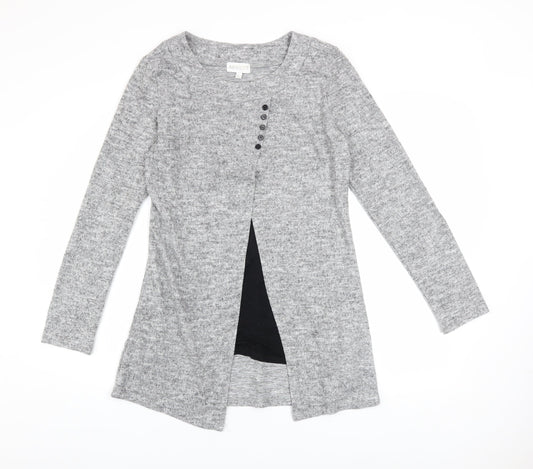 Apricot Womens Grey Long Sleeve Knit Cardigan UK 10