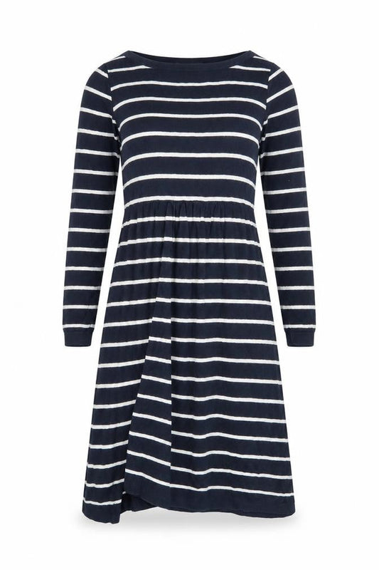 Warehouse Women’s Blue Striped Cotton Shift Dress Size 10