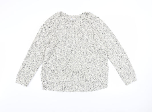 Marks and Spencer Women’s Grey Chunky-Knit Pullover Jumper Size 18