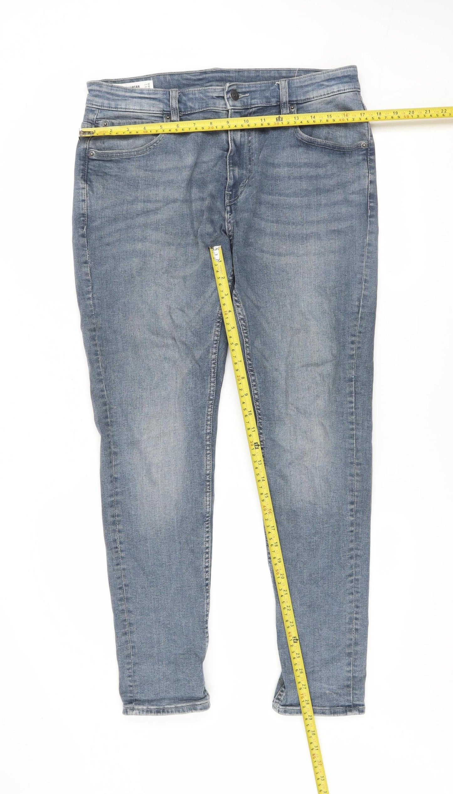 Pull&Bear Men's Blue Slim Fit Denim Jeans Size 32 Straight