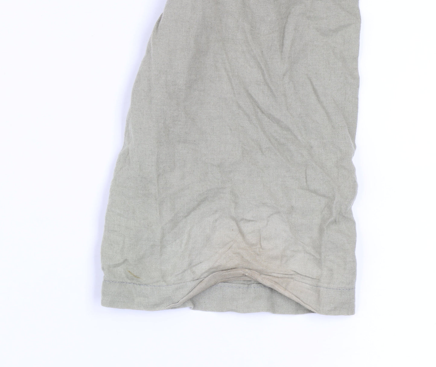 H&M Women’s Beige Regular Fit Linen Cotton Trousers Size S