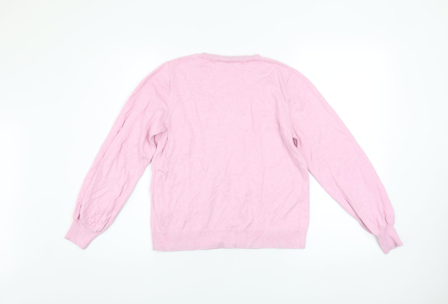 J.Crew Women Pink Cashmere Blend Crew Neck Jumper Size S