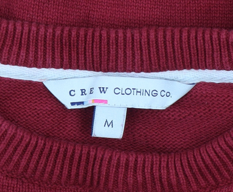 Crew Clothing Co. Men's Red Cotton Crew Neck Jumper Size M