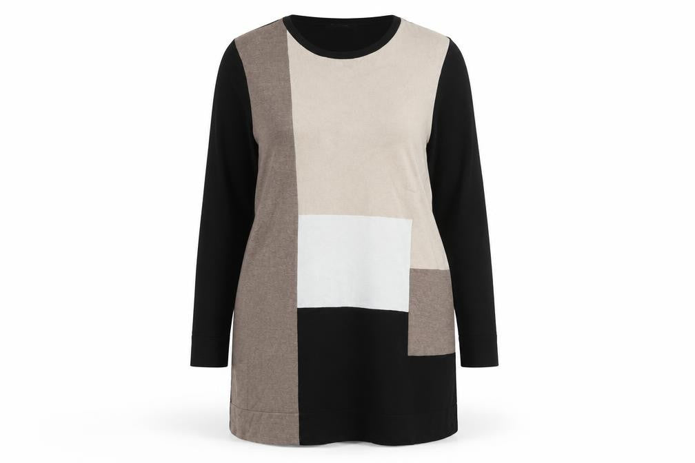 Bonmarche Women’s Multicoloured Size 16 Geometric Tunic Jumper