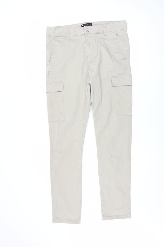 ASOS DESIGN Men's Beige Cargo Slim Fit Trousers W31 L32