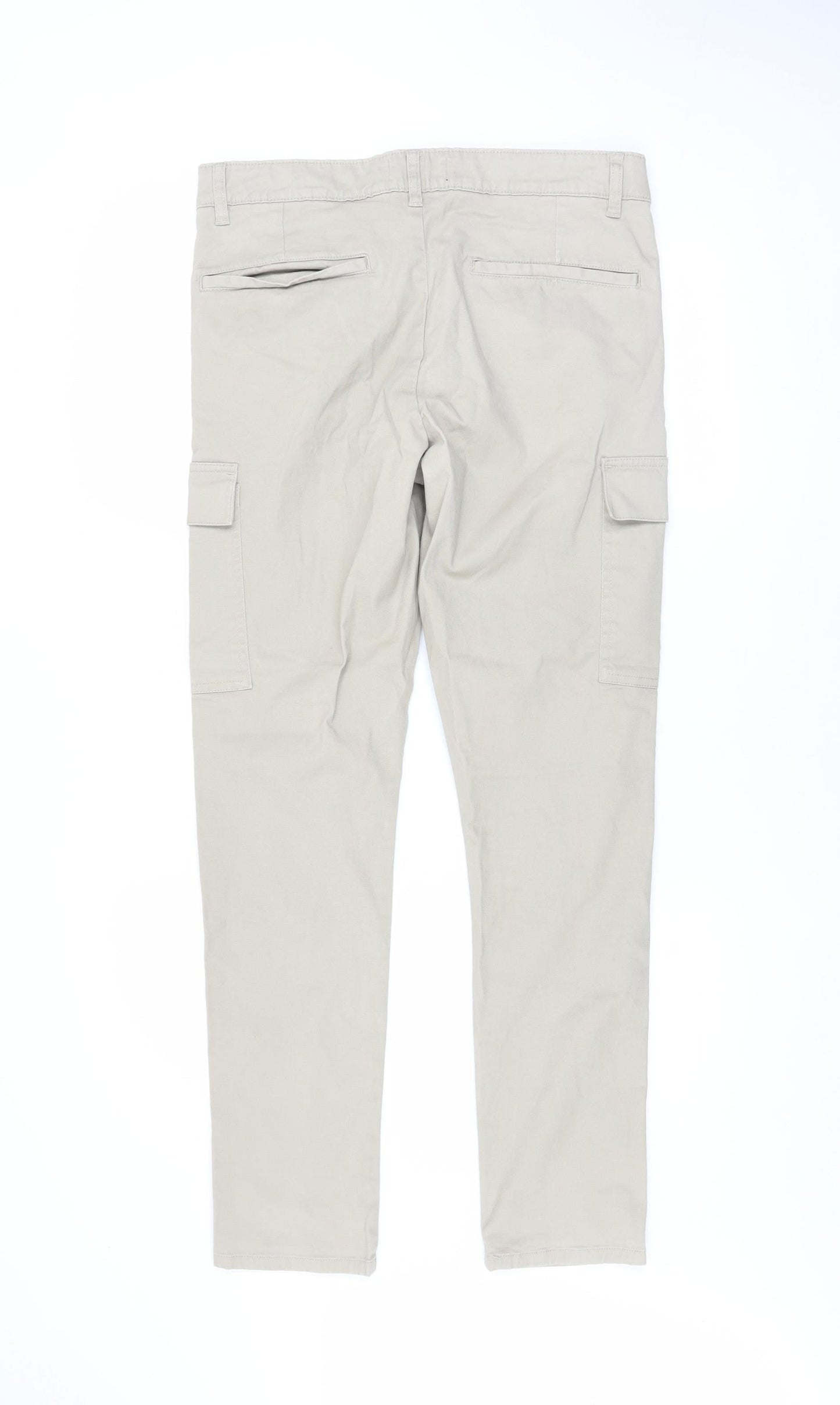 ASOS DESIGN Men's Beige Cargo Slim Fit Trousers W31 L32