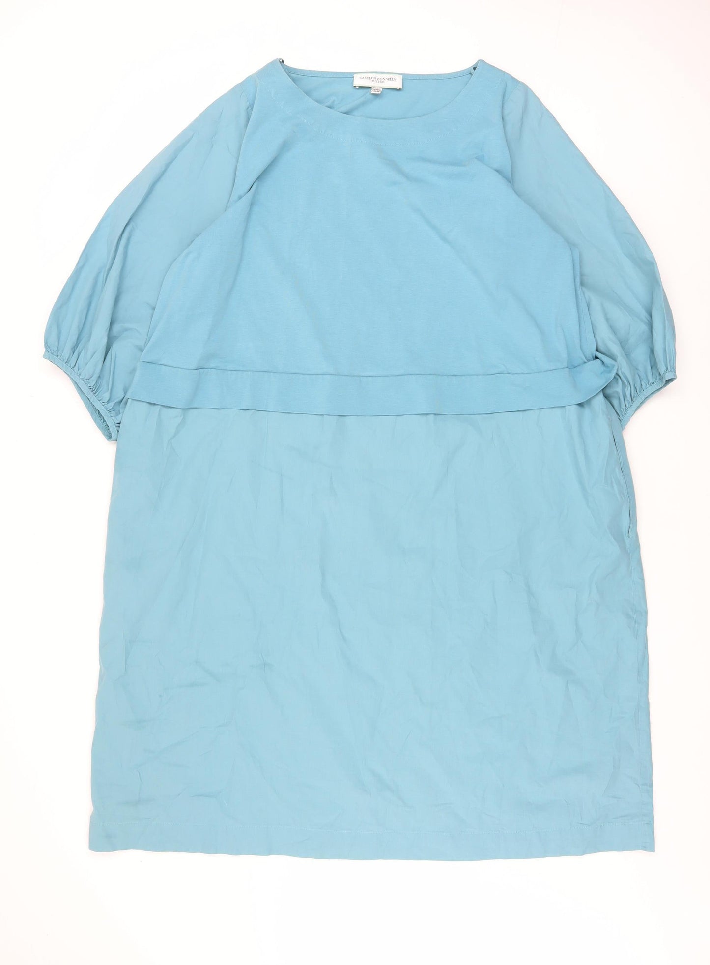 Carolyn Donnelly Women’s Blue XL Shift Dress with 3/4 Sleeves