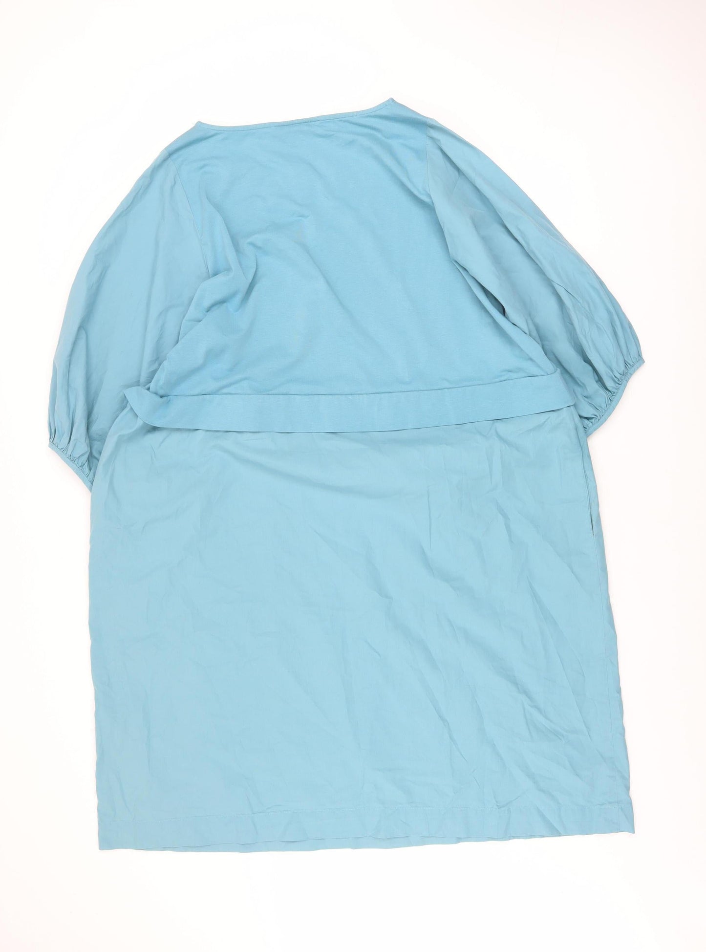 Carolyn Donnelly Women’s Blue XL Shift Dress with 3/4 Sleeves
