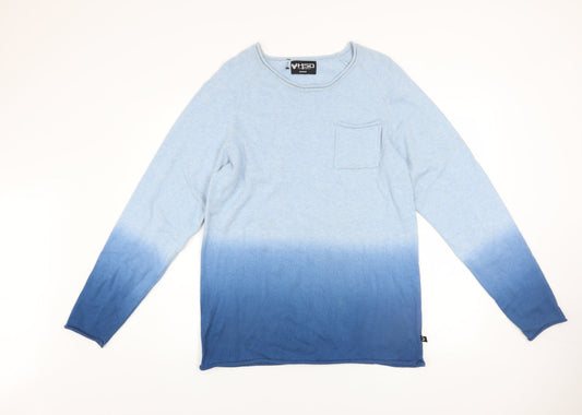 HSD Kirra Australia Men Blue Cotton Crew Neck Pullover Jumper Medium