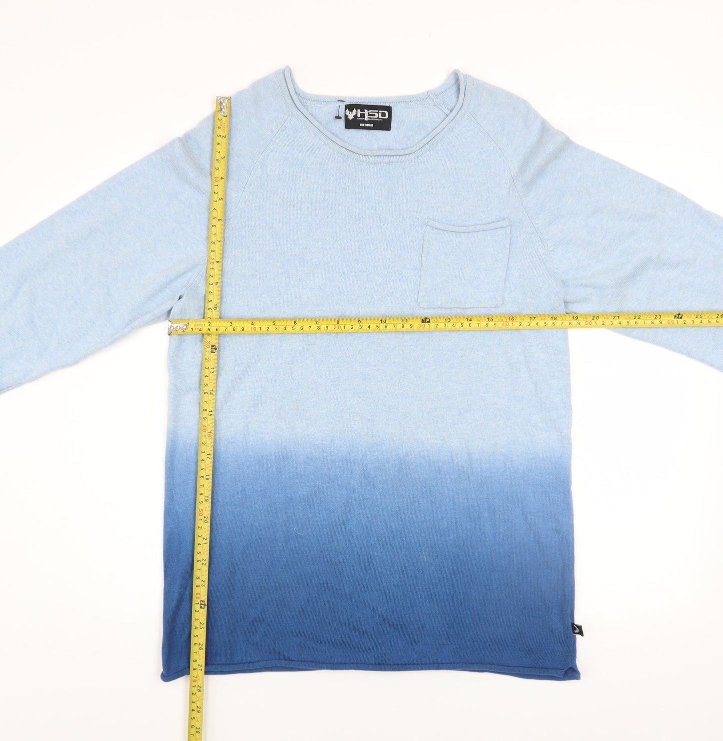 HSD Kirra Australia Men Blue Cotton Crew Neck Pullover Jumper Medium