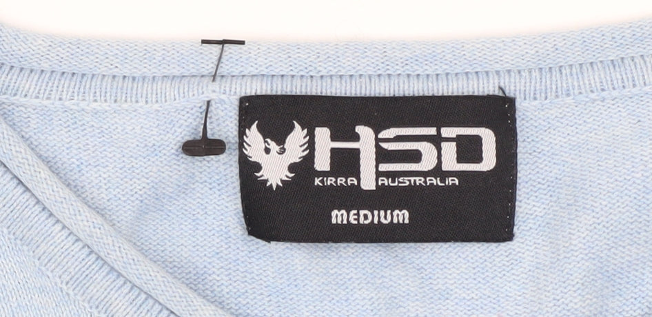 HSD Kirra Australia Men Blue Cotton Crew Neck Pullover Jumper Medium