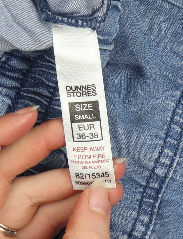 Dunnes Stores Women Blue Cargo Trousers Small Lyocell Jogger Style