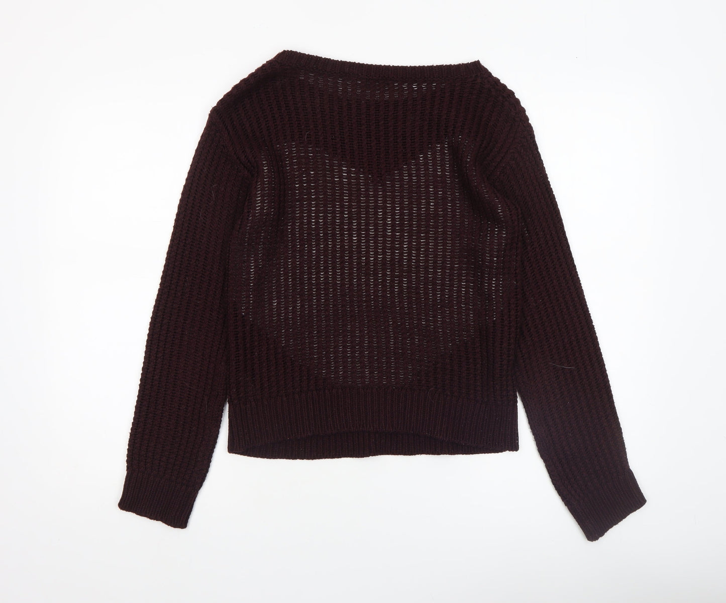 Dorothy Perkins Womens Brown Heart Knit Jumper Size 8