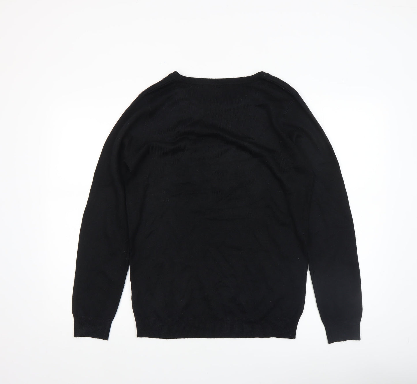 Dorothy Perkins Womens Black Christmas Sequin Jumper Size 10
