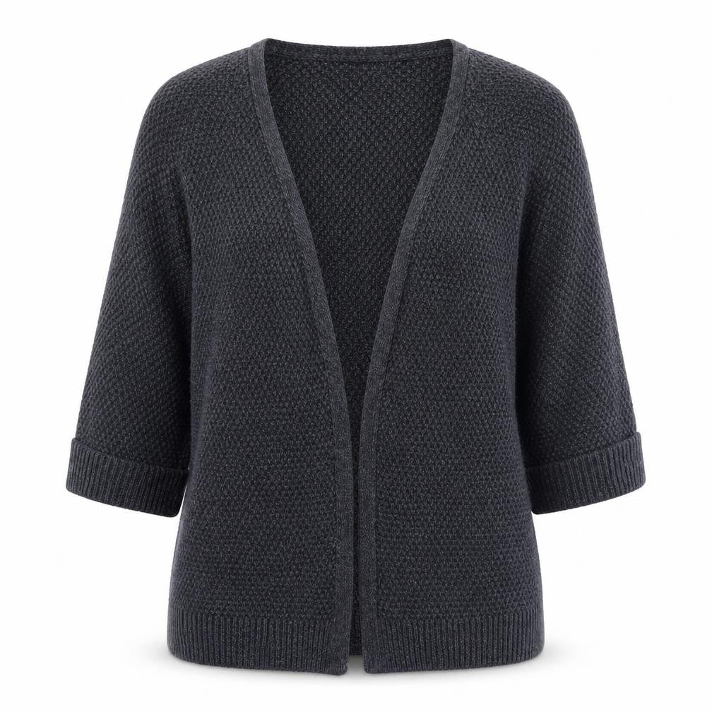 FatFace Women’s Grey Knit 3/4 Sleeve Open Cardigan Size 10