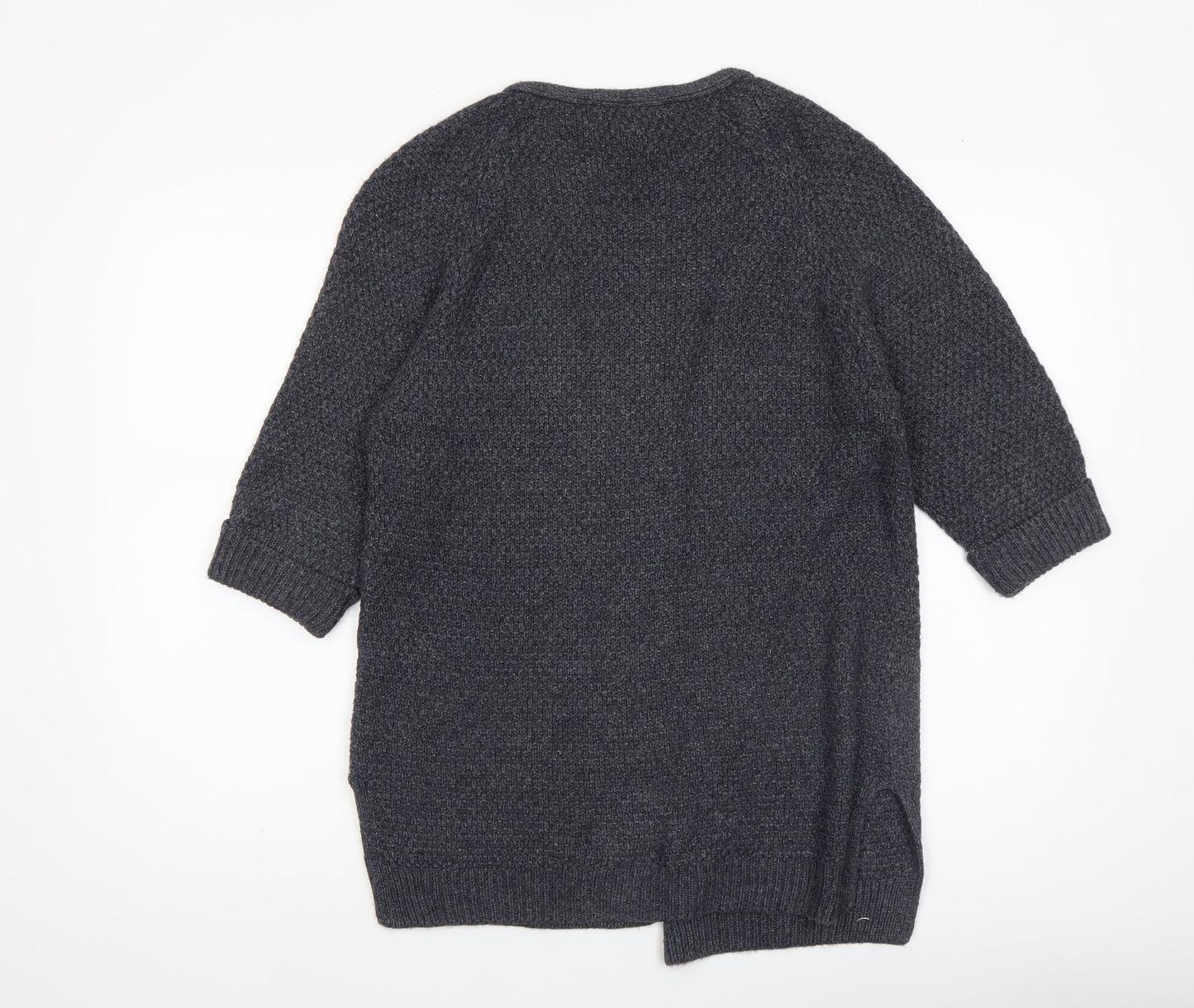 FatFace Women’s Grey Knit 3/4 Sleeve Open Cardigan Size 10