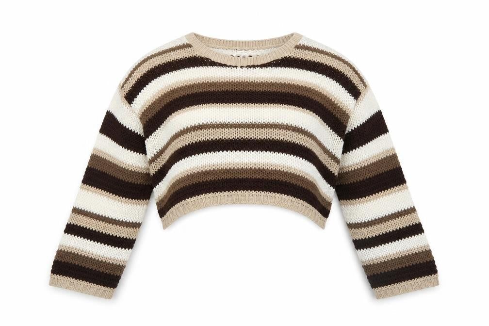 PrettyLittleThing Women’s Multicoloured Striped Knit Jumper Size S