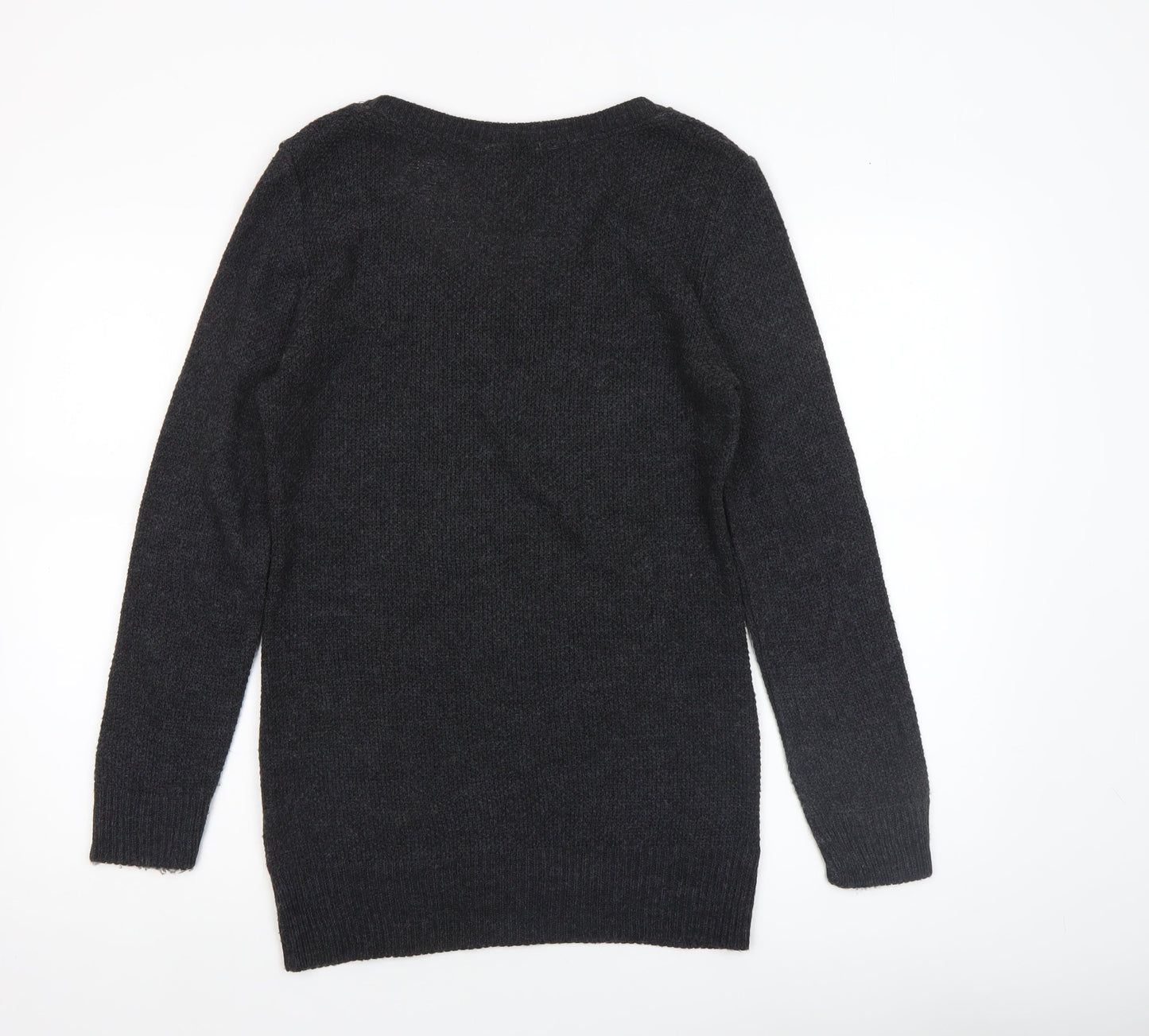 Jane Norman Women’s Grey Christmas Jumper Size 12 Pullover Knit