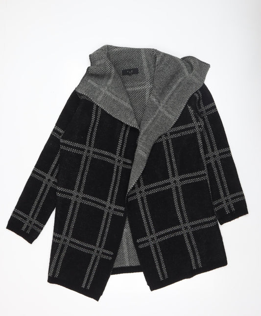Next Women’s Black Check Knit Open Cardigan Medium