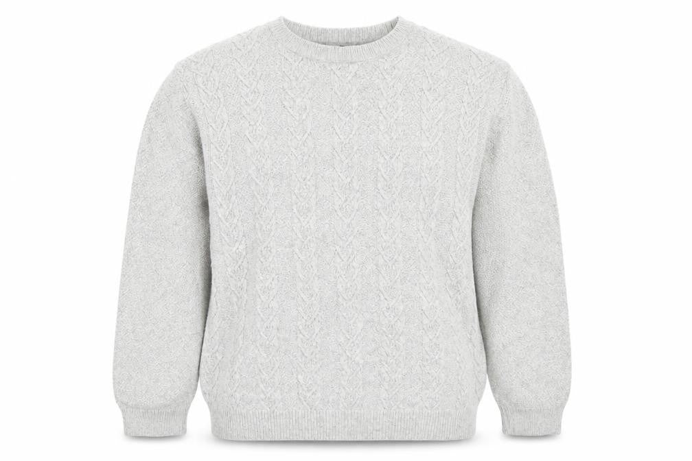 Marks & Spencer Men's Grey XL Cotton Crew Neck Jumper