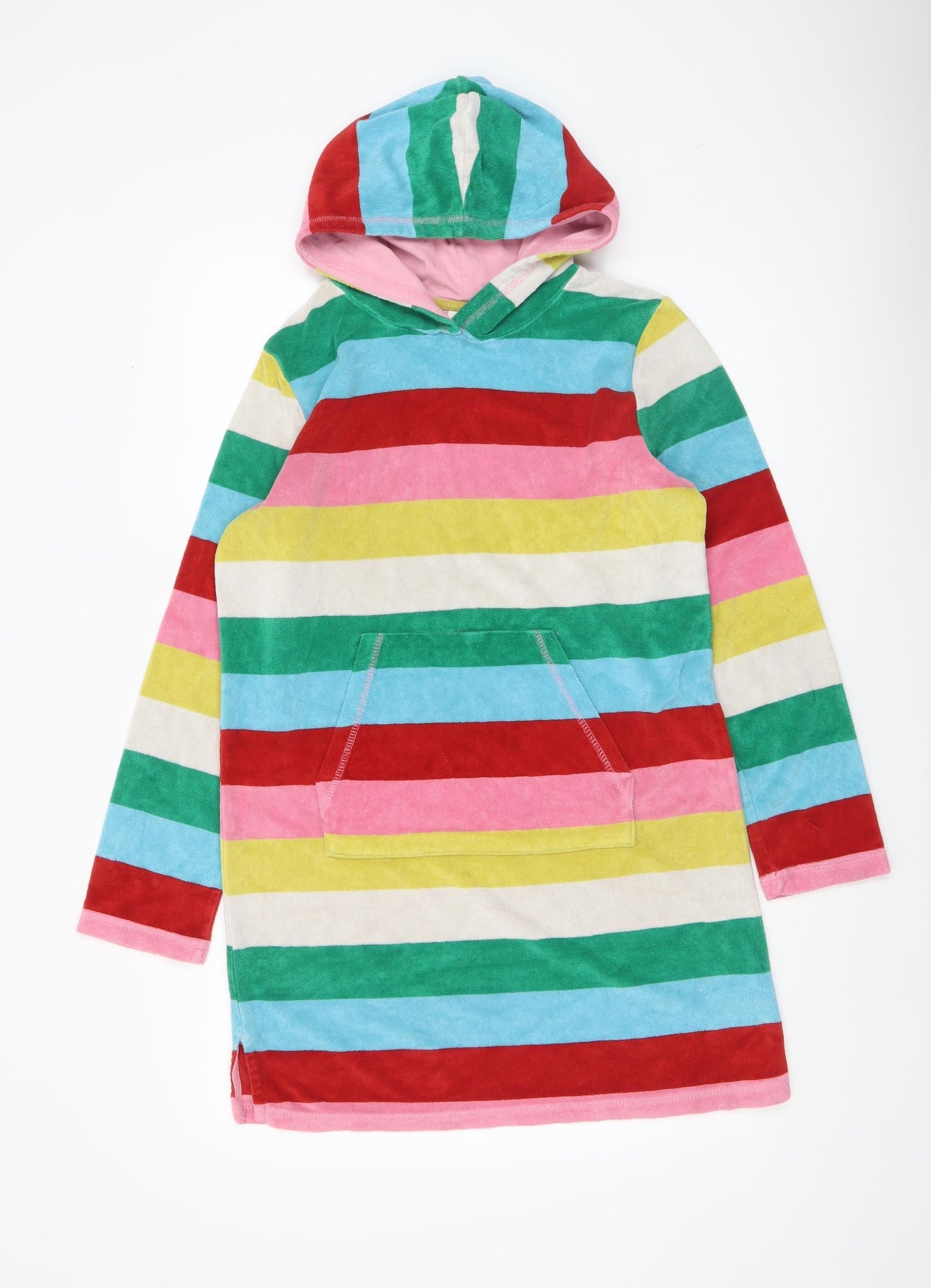 Boden Girls Multicoloured Hooded Terry Robe 13-14 Years Cotton Blend