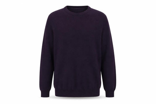 River Island Men's Purple Wool Blend Crew Neck Jumper L
